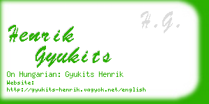 henrik gyukits business card